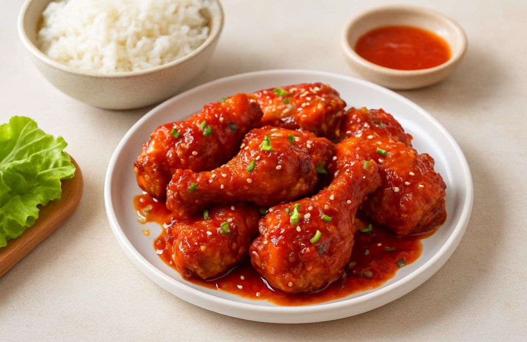 น่องไก่ทอดซอสเกาหลี